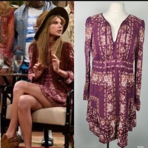 ASO Taylor Swift Free People Women's Boho Mini Dress Size Medium